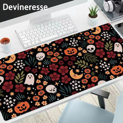 Skull Pumpkin Ghost Desk Mat Large Gaming Mousepad