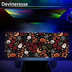 Skull Pumpkin Ghost Desk Mat Large Gaming Mousepad