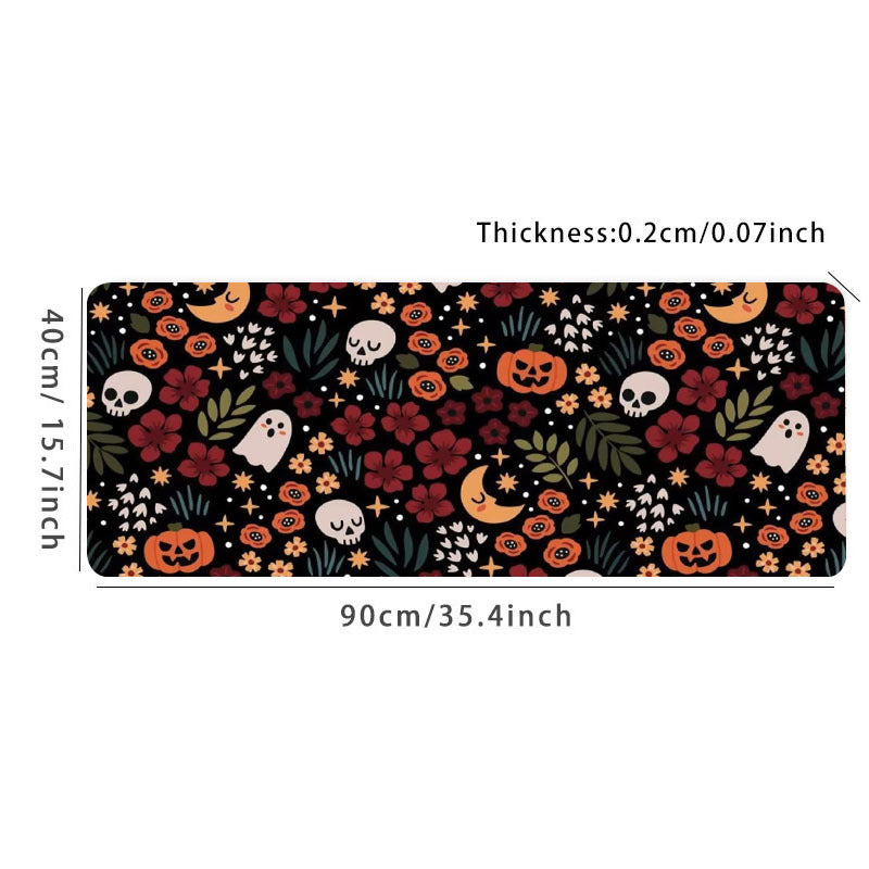 Skull Pumpkin Ghost Desk Mat Large Gaming Mousepad