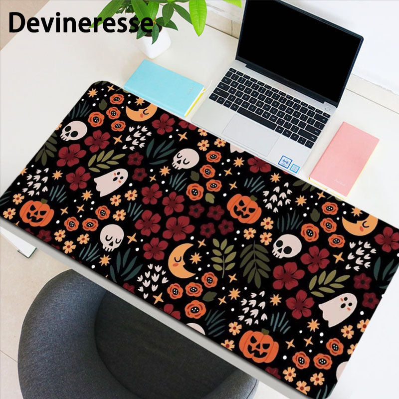 Skull Pumpkin Ghost Desk Mat Large Gaming Mousepad