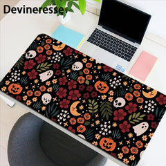 Skull Pumpkin Ghost Desk Mat Large Gaming Mousepad