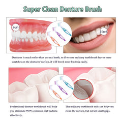 Denture Cleaning Brush Double Sided Toothbrush