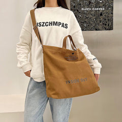 Canvas Crossbody Bag Large Capacity Tote Handbag
