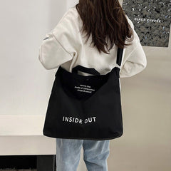 Canvas Crossbody Bag Large Capacity Tote Handbag