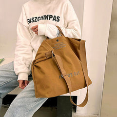 Canvas Crossbody Bag Large Capacity Tote Handbag