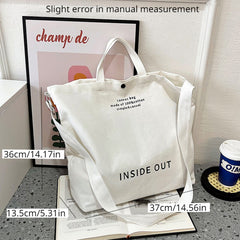 Canvas Crossbody Bag Large Capacity Tote Handbag