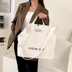 Canvas Crossbody Bag Large Capacity Tote Handbag
