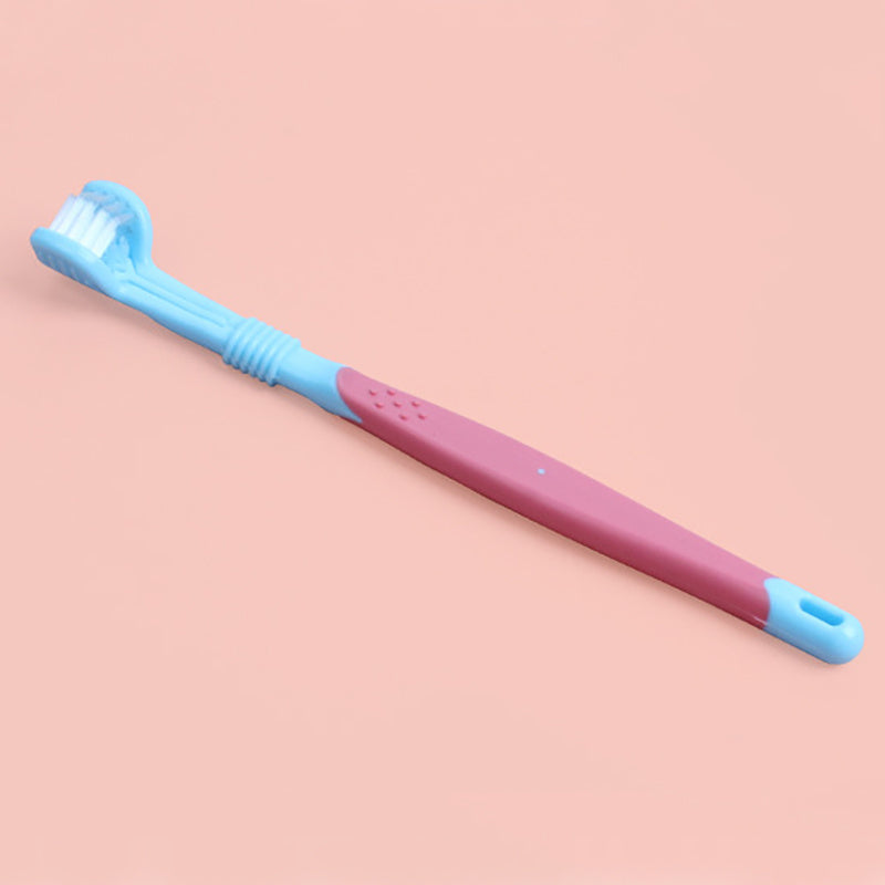Three-Headed Dog Toothbrush for Cleaning Teeth and Freshening Breath