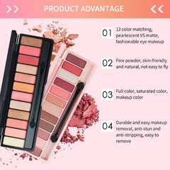 12 Colors Matte Brown Nude Eyeshadow Palette