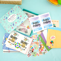 50pcs Happy Birthday Cards Set With 10 Envelopes & Stickers
