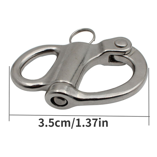 Stainless Boat Anchor Chain Eye Shackle Swivel Hook Snap 52 36mm