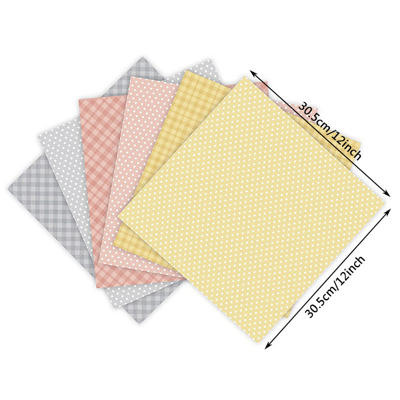 12pcs Geometric Retro Pattern DIY Scrapbook Background Paper