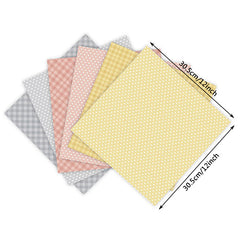 12pcs Geometric Retro Pattern DIY Scrapbook Background Paper