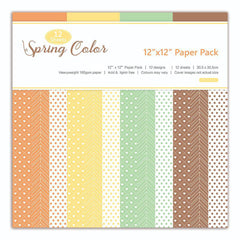 12pcs Geometric Retro Pattern DIY Scrapbook Background Paper