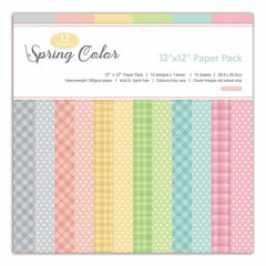 12pcs Geometric Retro Pattern DIY Scrapbook Background Paper