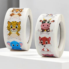 500pcs Cartoon Animal Reward Sticker Teacher Supplies