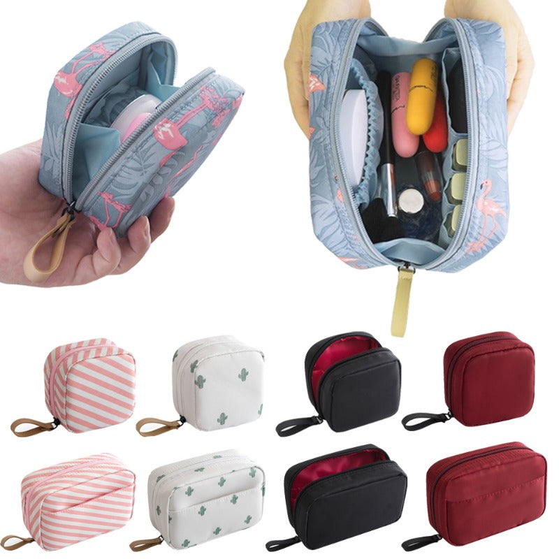 Portable Lipstick Makeup Bag Jewelry Toiletry Holder Case Women Cosmetics Pouch
