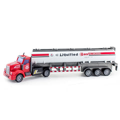 Boys' Pull Back Transport Truck Model Set - Dump, Container, Tank Truck