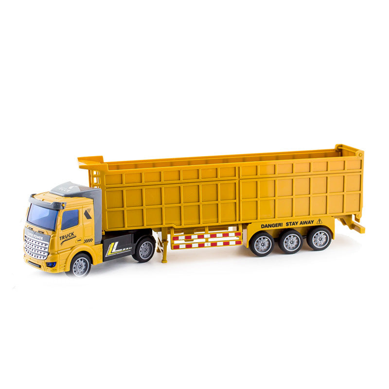 Boys' Pull Back Transport Truck Model Set - Dump, Container, Tank Truck