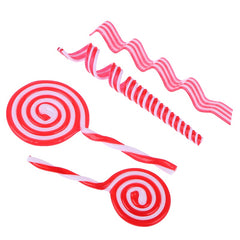 2pcs Candy Cane Christmas Tree Pendant Decor Red Candy Lollipop