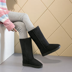 Mid Calf Round Toe Platform Snow Boots Thermal Lightweight Slip On