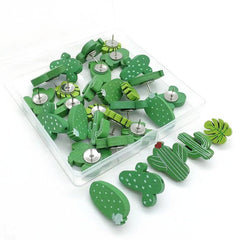 30pcs Cactus Wooden Wall Nails Large Head Nails