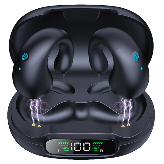 Wireless Bone Conduction Headphones Clip Ear Music Noise Canceling Headset Call