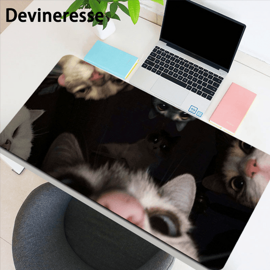 Large Cats Desk Mat Gaming Mouse Pad E Sports Office Keyboard Pad