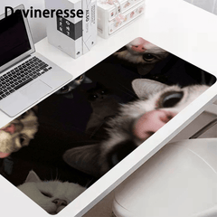 Large Cats Desk Mat Gaming Mouse Pad E Sports Office Keyboard Pad