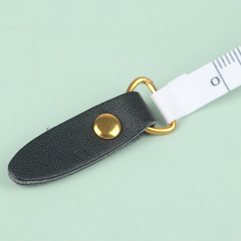 Portable Vintage PU Leather Mini Tape Measure Nostalgia Ruler