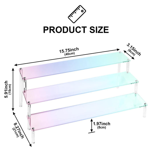 Colorful Acrylic Display Stand Organizer Shelf Cupcake Perfume Figurines Cologne