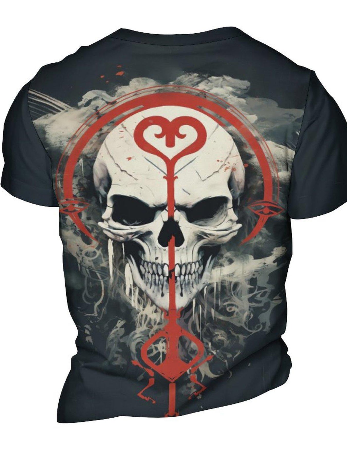 Men's Skull 3D Print Short Sleeve T Shirt for Summer