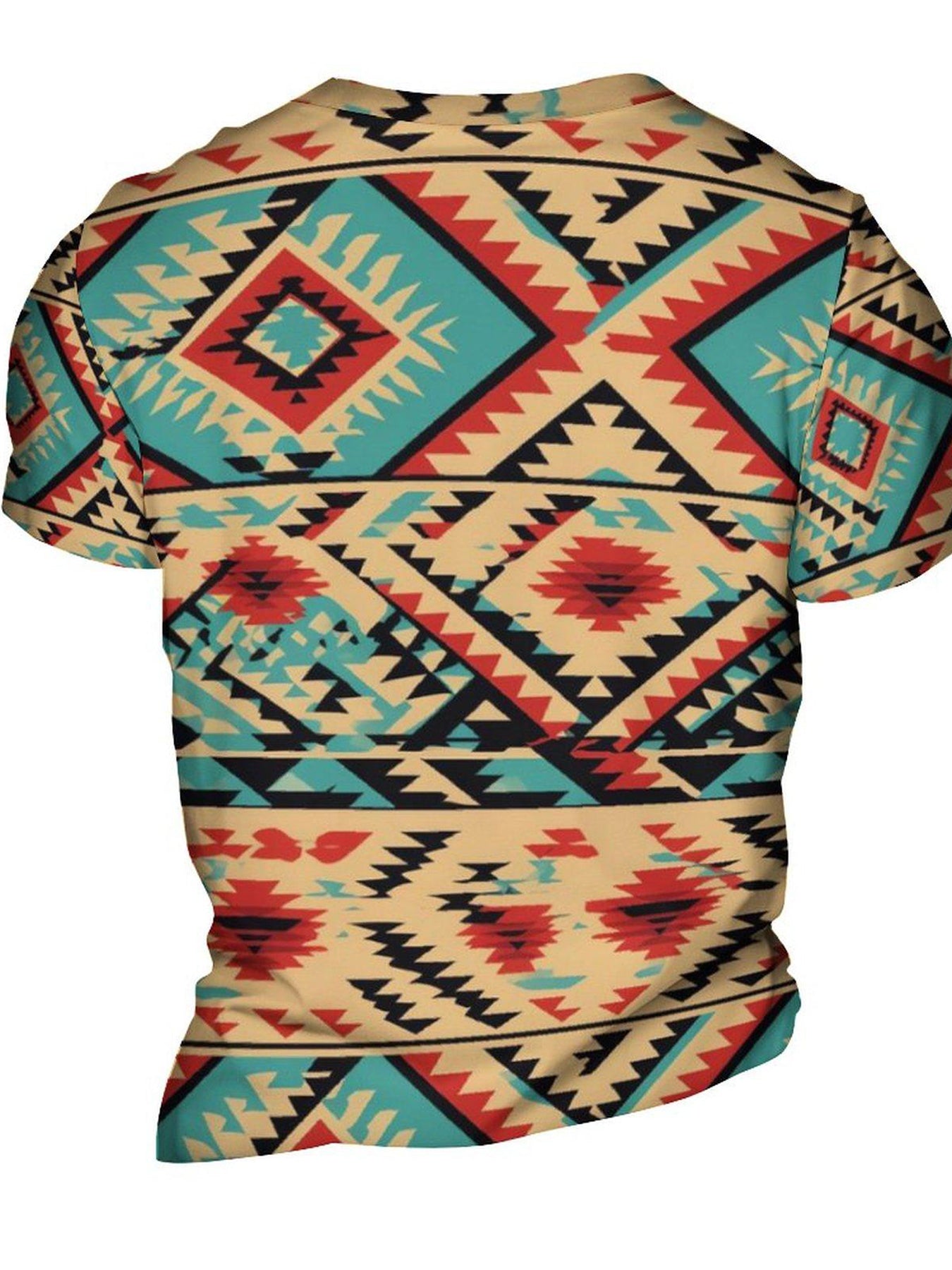Men's Wolf 3D Print Ethnic Short Sleeve T-shirt for Summer