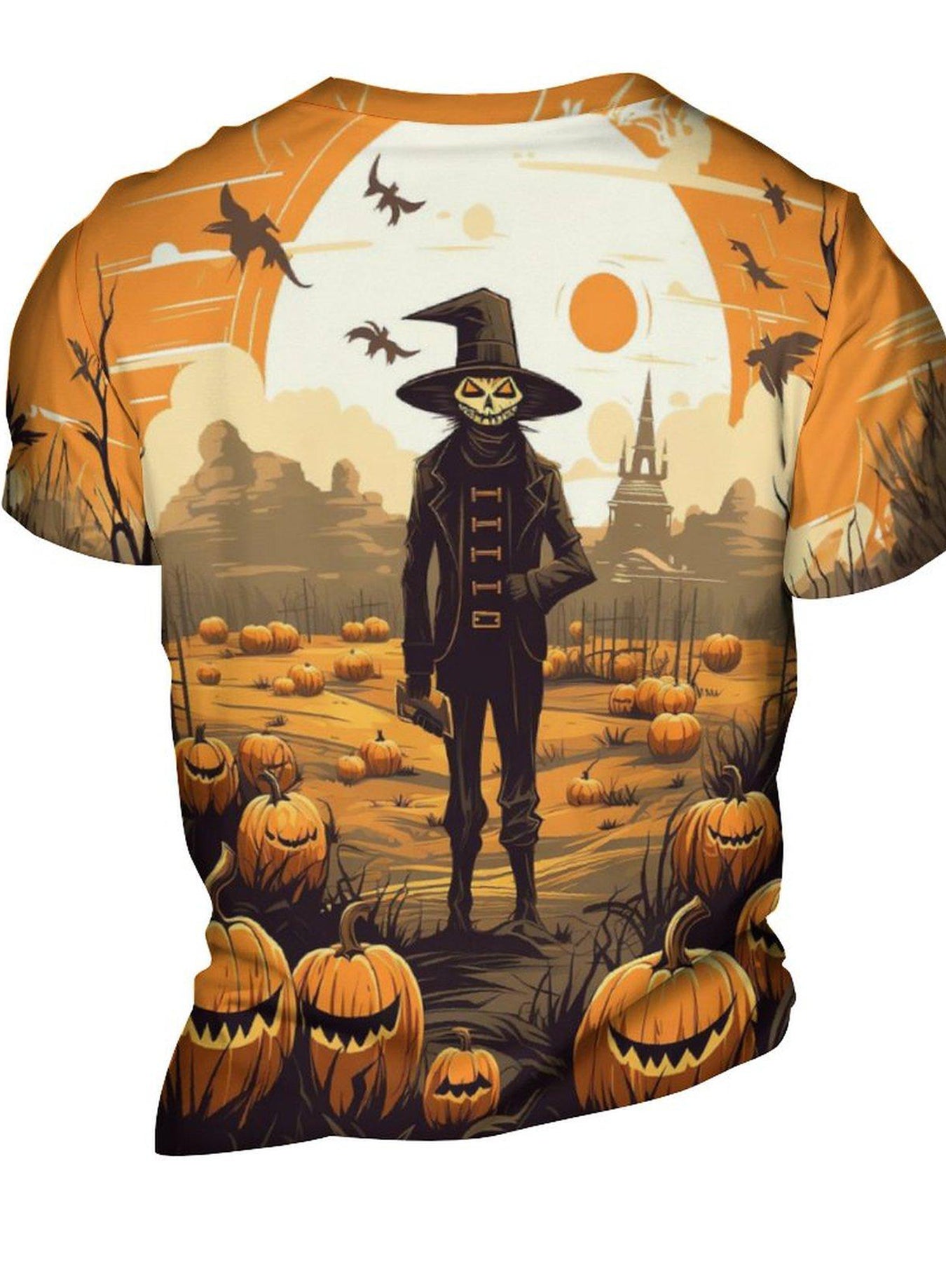 Halloween 3D Print Men's Graphic Tee Short Sleeve Pullover Top