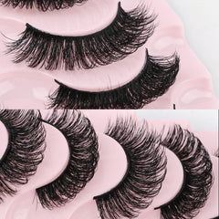 10 Pairs 7D Curling Volume False Eyelashes Natural Thick Big Eye Makeup Lashes