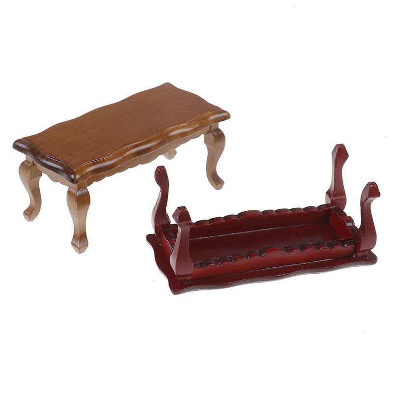 Wooden Tea Table for Dolls House Furniture DIY Accessories