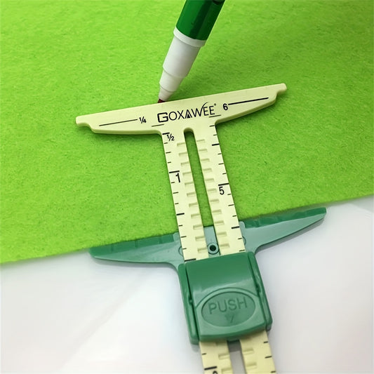 5 in 1 Sliding Ruler Multifunctional Quilting Plastic Drawing Triangle Ruler