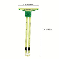 5 in 1 Sliding Ruler Multifunctional Quilting Plastic Drawing Triangle Ruler