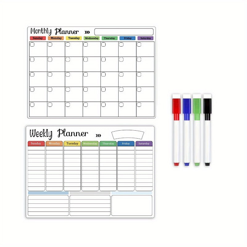 6pcs Refrigerator Weekly Planner - Easy To Use and Customizable