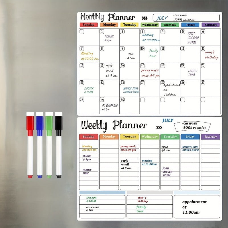 6pcs Refrigerator Weekly Planner - Easy To Use and Customizable