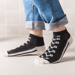 Funny Cotton Ankle Socks Canvas Shoes 3D Print Socks Men Women