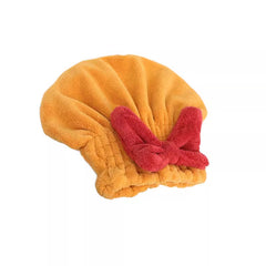 2Pcs Microfiber Hair Towel Wrap with Bow Knot for Women