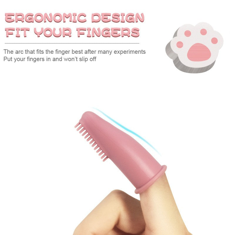 4pcs Soft Bristle Dog Finger Toothbrushes