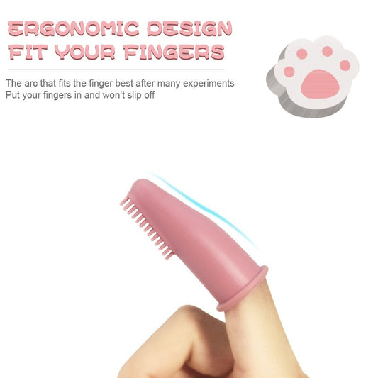 4pcs Soft Bristle Dog Finger Toothbrushes