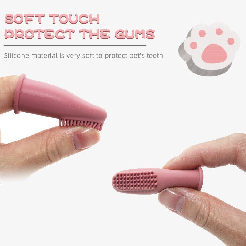 4pcs Soft Bristle Dog Finger Toothbrushes