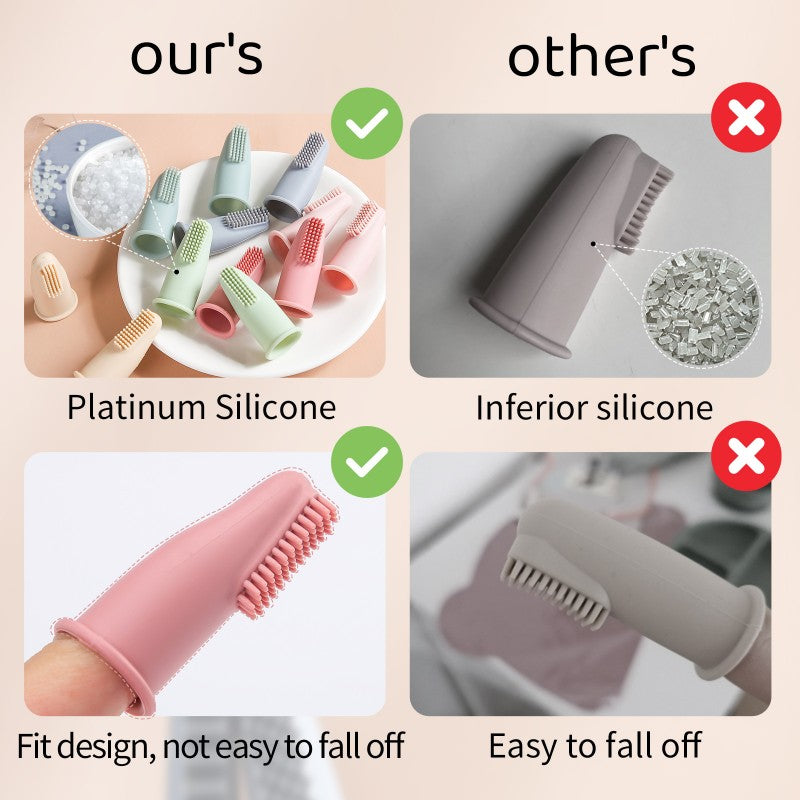 4pcs Soft Bristle Dog Finger Toothbrushes
