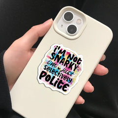 50pcs Sarcastic Stickers Funny Quotes Waterproof Vinyl Stickers Gift