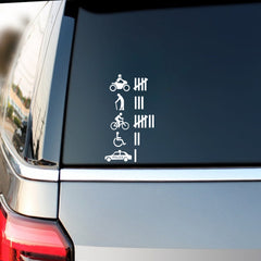 Funny Hit Accident Count Vinyl Sticker Decal JDM Humour Joke Prank Car Truck
