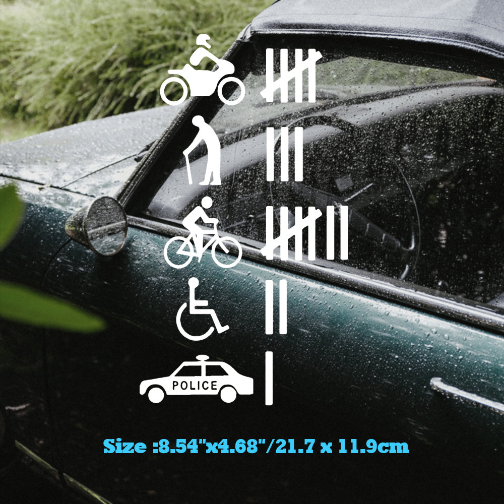 Funny Hit Accident Count Vinyl Sticker Decal JDM Humour Joke Prank Car Truck