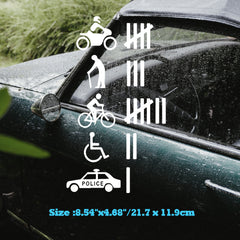 Funny Hit Accident Count Vinyl Sticker Decal JDM Humour Joke Prank Car Truck